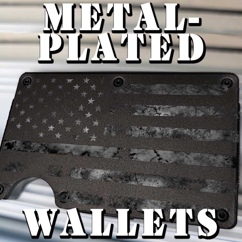 Metal-Plate Cardholder Men’s Wallets