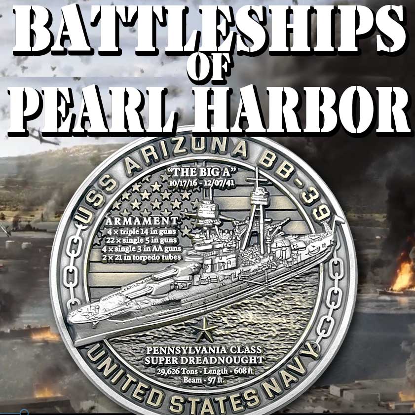 Battleships of Pearl Harbor Coins
