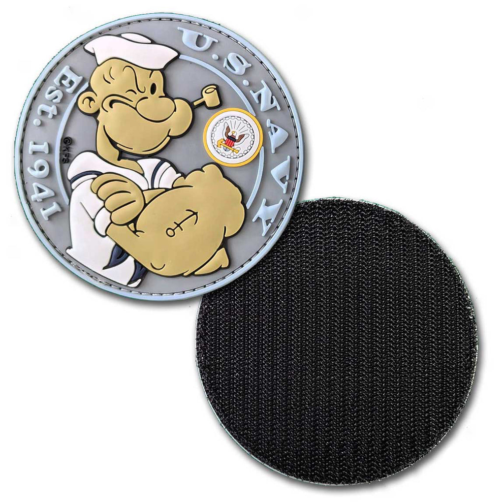 US Navy Popeye the Sailor Since 1941 3.75″ Morale PVC Patch