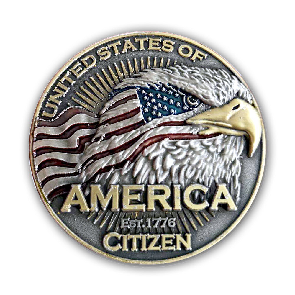 National Anthem US Citizen Since 1776 Collectible Challenge Coin