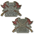 Fire and Axes Firefighter Prayer Challenge Coin
