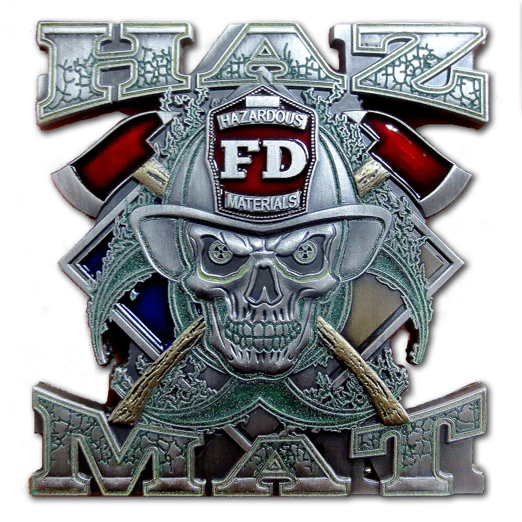 Hazmat Firefighter Glow in the Dark Collectible Challenge Coin