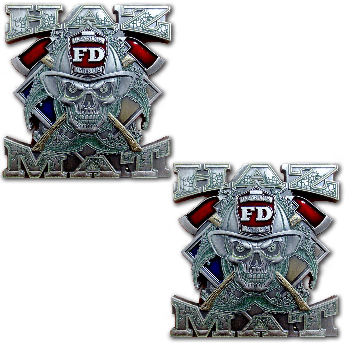 Hazmat Firefighter Glow in the Dark Collectible Challenge Coin