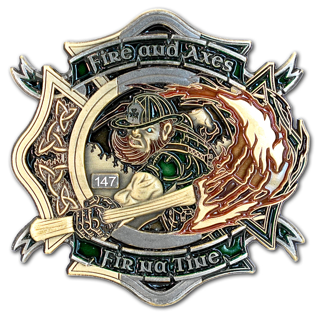 Fir Na Tine Men Of Fire Celtic Irish Firefighter Collectible Challenge Coin