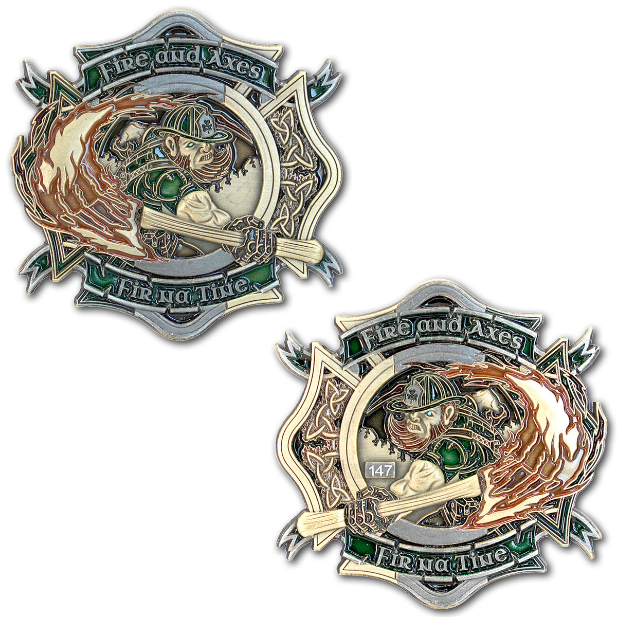 Fir Na Tine Men Of Fire Celtic Irish Firefighter Collectible Challenge Coin