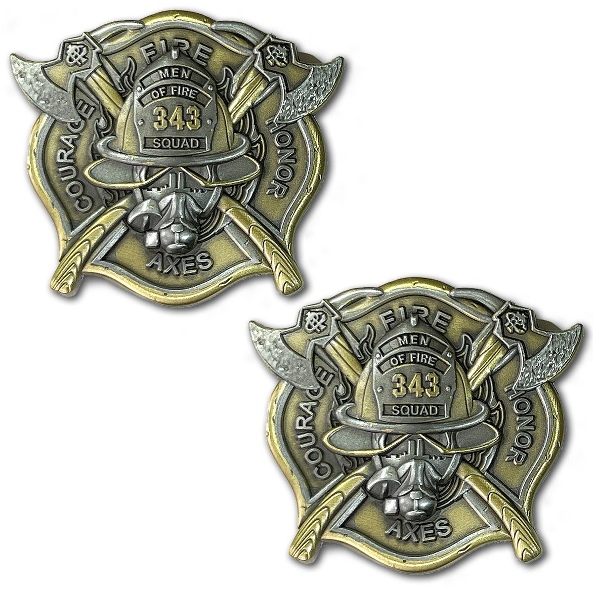 343 Men Of Fire Firefighter Challenge Coin