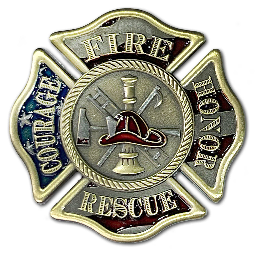 Fire Chief Firefighter Fire & Rescue Courage & Honor Collectible Challenge Coin