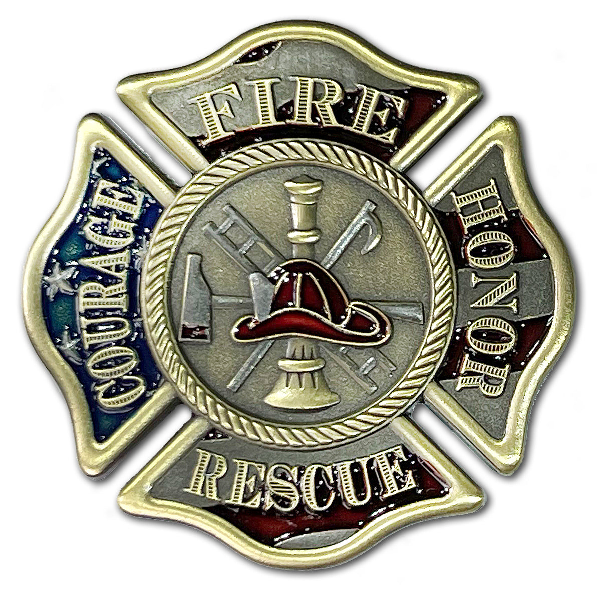 Fire Chief Firefighter Fire & Rescue Courage & Honor Collectible Challenge Coin