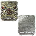 American Firefighter Blood Sweat Tears Firefighter Oath Collectible Coin