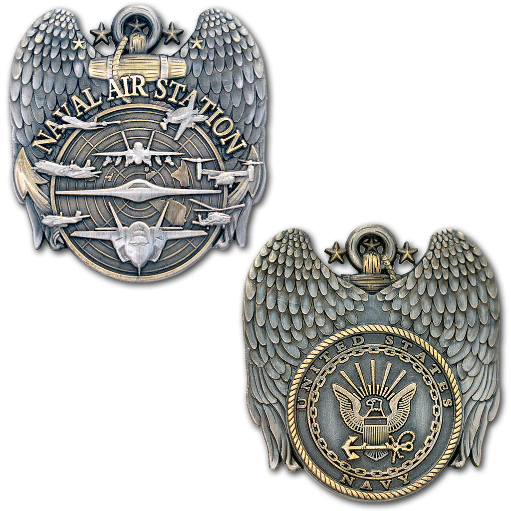 US Naval Air Station NAS Aircraft on Radar Collectible Challenge Coin