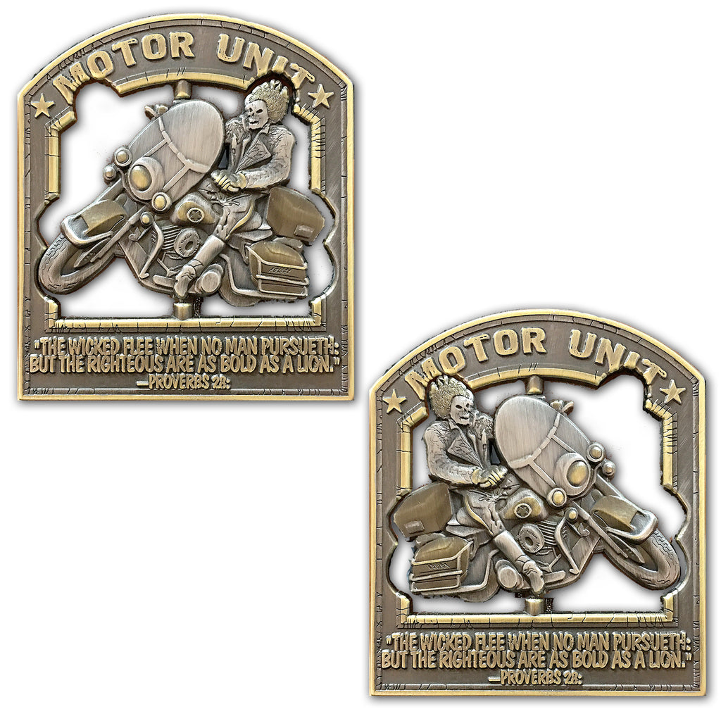 Motor Unit Ghostrider Police Magnum Spinner Collectible Challenge Coin