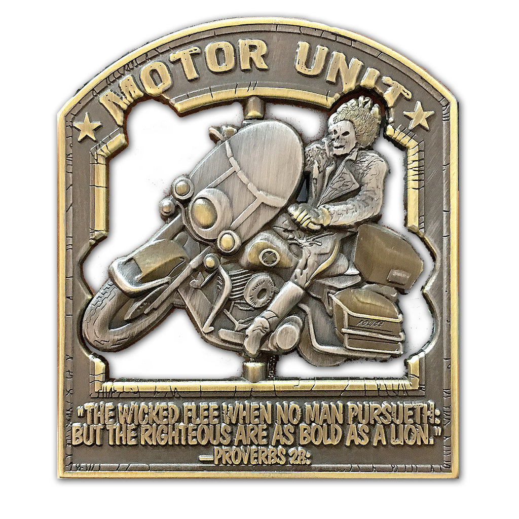 Motor Unit Ghostrider Police Magnum Spinner Collectible Challenge Coin