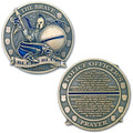 Police Officer’s Prayer Thin Line Blue Line Collectible Coin