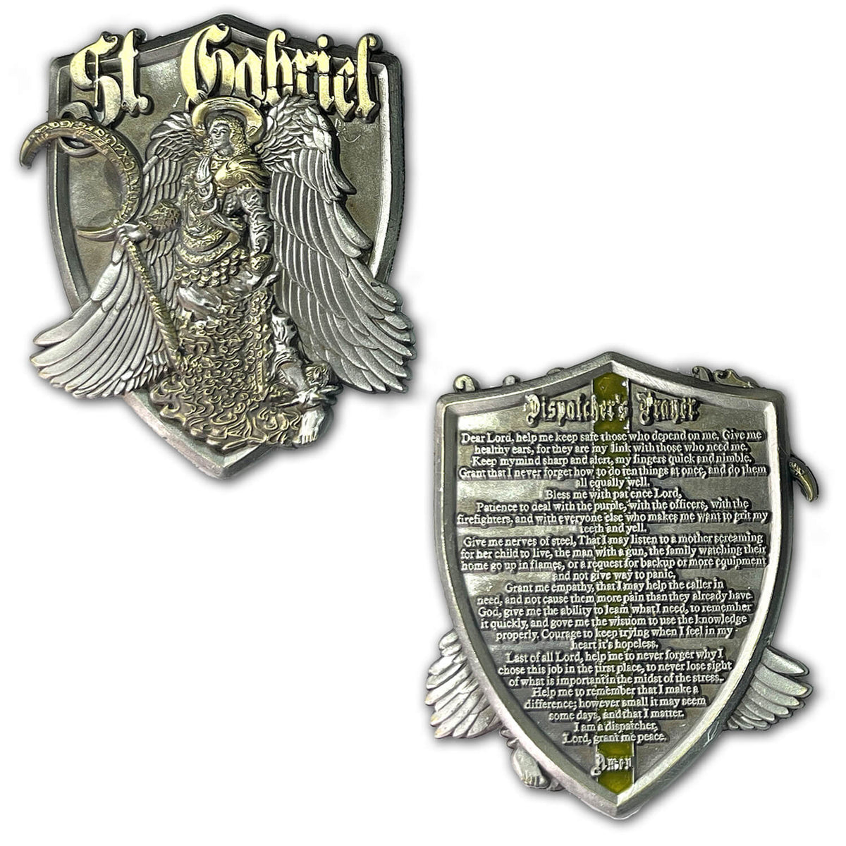 St Gabriel Patron Saint Of Police Dispatchers Collectible Prayer Challenge Coin