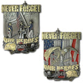 9/11 Memorial September 11th Never Forget Our Heroes 3 Inch Collectible Challenge Coin