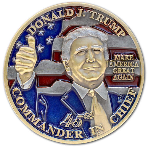 Donald J Trump 45th Commander In Chief MAGA Presidential Collectible Coin
