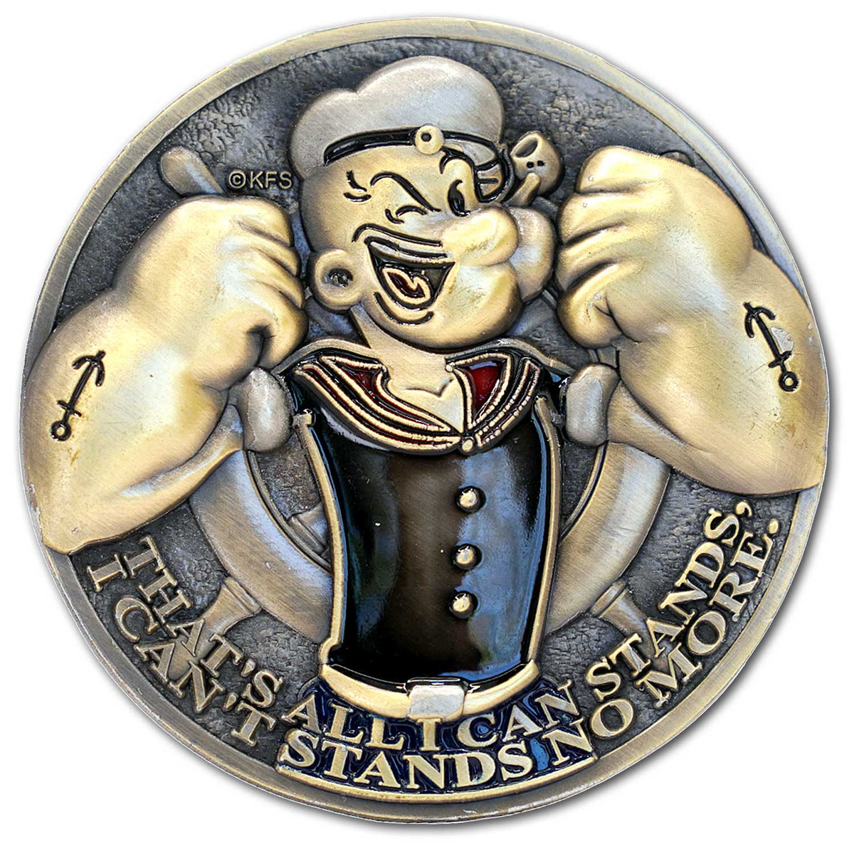 Popeye the Sailor vs Mao Tse Bluto Anti Commi Flip Collectible Challenge Coin