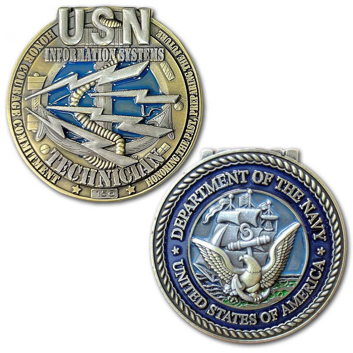 Information Systems Technician US Navy Rate Veteran Collectible Challenge Coin