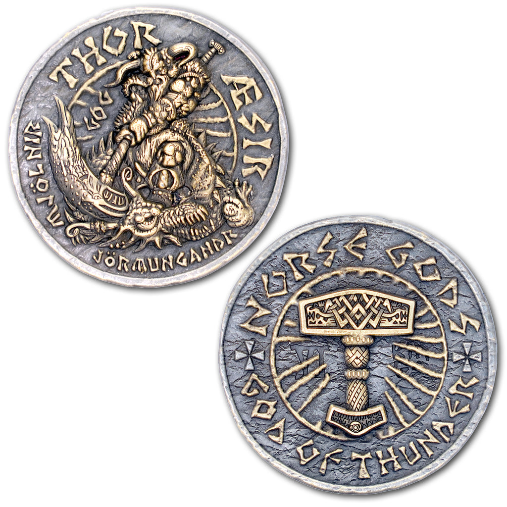 Thor Viking Norse God of Thunder Collectible Challenge Coin