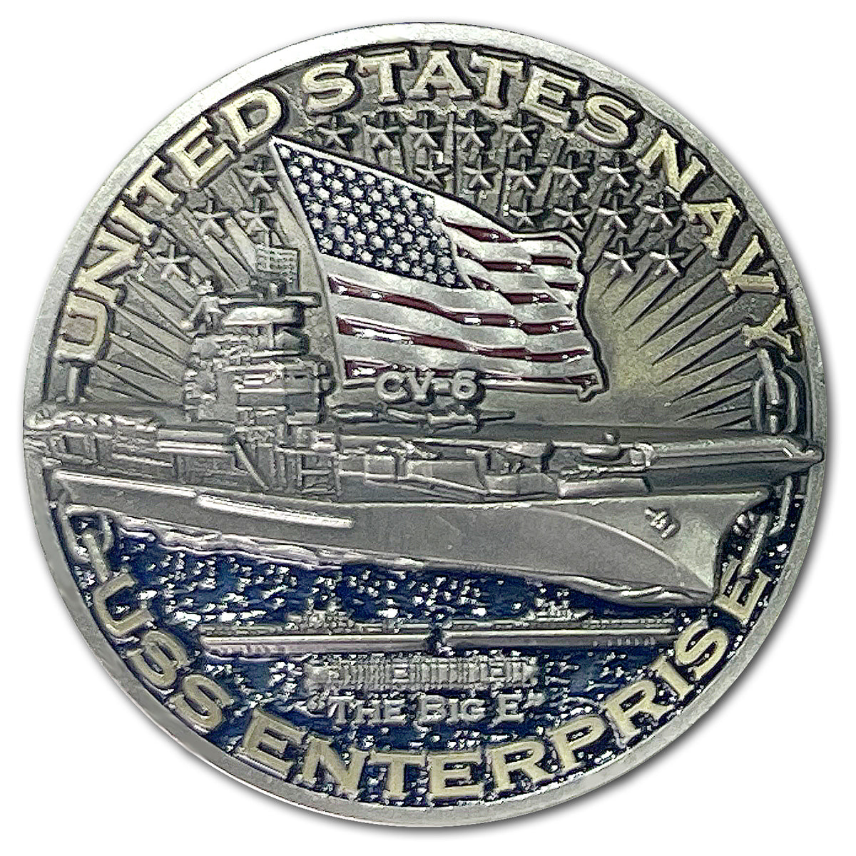 USS Enterprise CV-6 World of Warships US Navy Collectible Challenge Coin