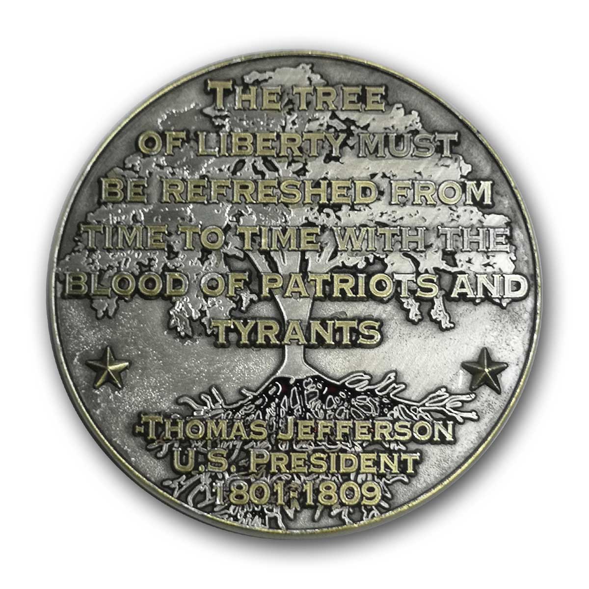 USA Citizen Tree of Liberty Thomas Jefferson Collectible Challenge Coin