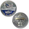 USS Alabama BB-60 Warships of World War 2 Collectible Challenge Coin