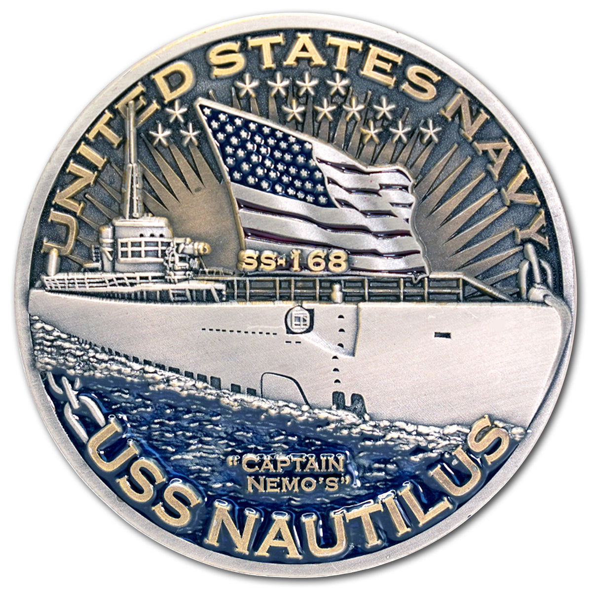 USS Nautilus SS-168 Submarine Navy Warships of World War 2 Collectible Challenge Coin