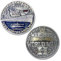 USS North Carolina BB-55 Battleship Warships of World War 2 Collectible Military Challenge Coin