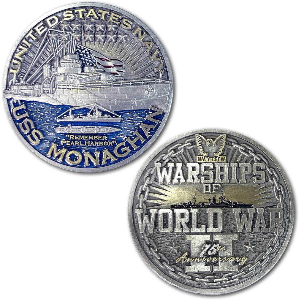 USS Monaghan DD-354 Destroyer Warships of World War 2 Collectible Challenge Coin