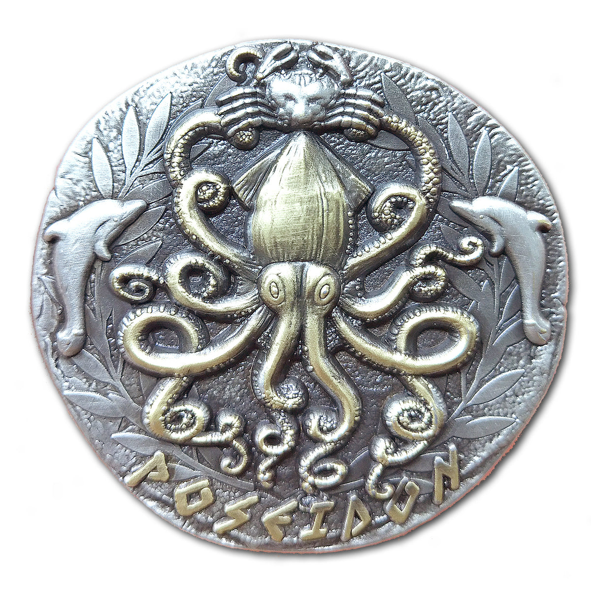 Poseidon Greek God of The Oceans and Seas Ancient Collectible Coin