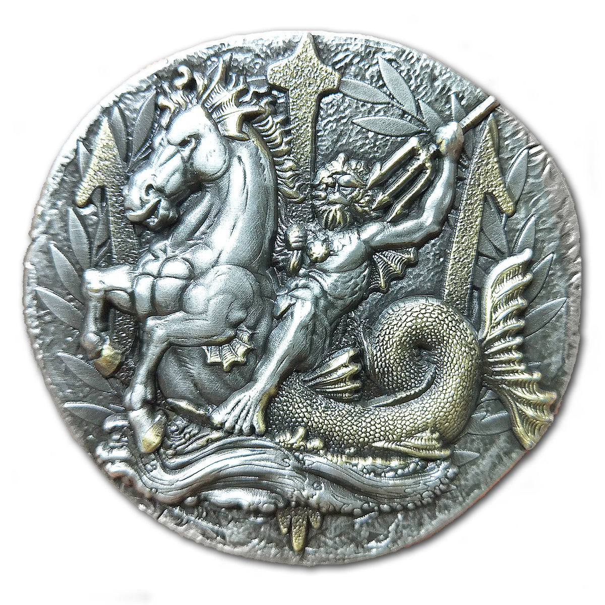 Poseidon Greek God of The Oceans and Seas Ancient Collectible Coin