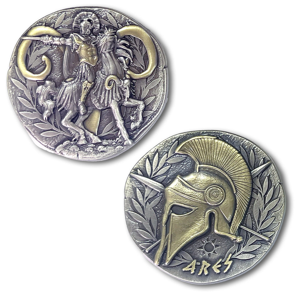 Ares Greek God of War and Cruelty Ancient Collectible Coin