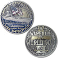 USS Saratoga CV-3 Aircraft Carrier Warships of World War 2 Collectible Challenge Coin