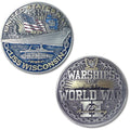 USS Wisconsin BB-64 Battleship Warships of World War 2 Collectible Challenge Coin