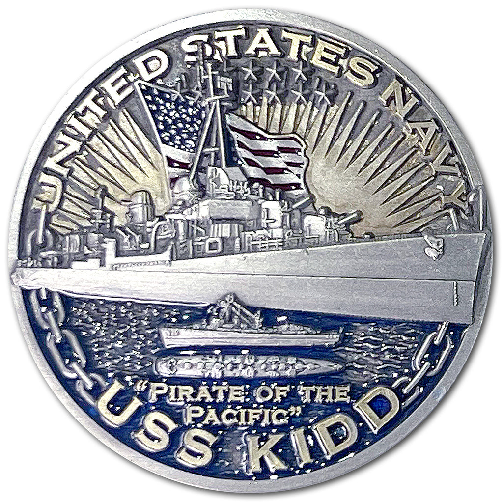 USS Kidd DDS-661 Destroyer Warships of World War 2 Collectible Coin