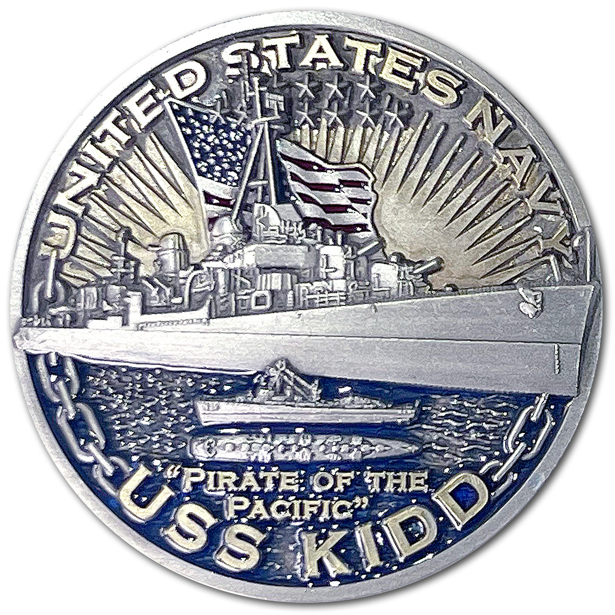 USS Kidd DDS-661 Destroyer Warships of World War 2 Collectible Coin