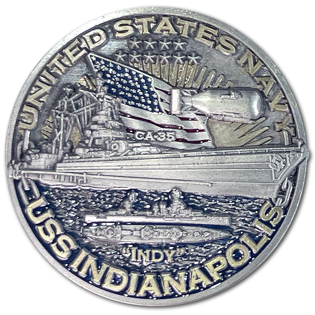 USS Indianapolis CA-35 Heavy Cruiser Warships of World War 2 Collectible Challenge Coin