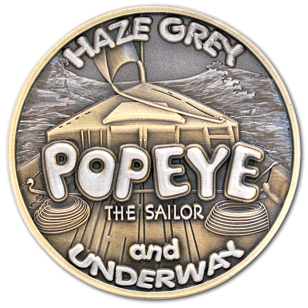 Popeye The Sailor Smooth Sailing Navy Coast Guard Collectible Flip Challenge Coin