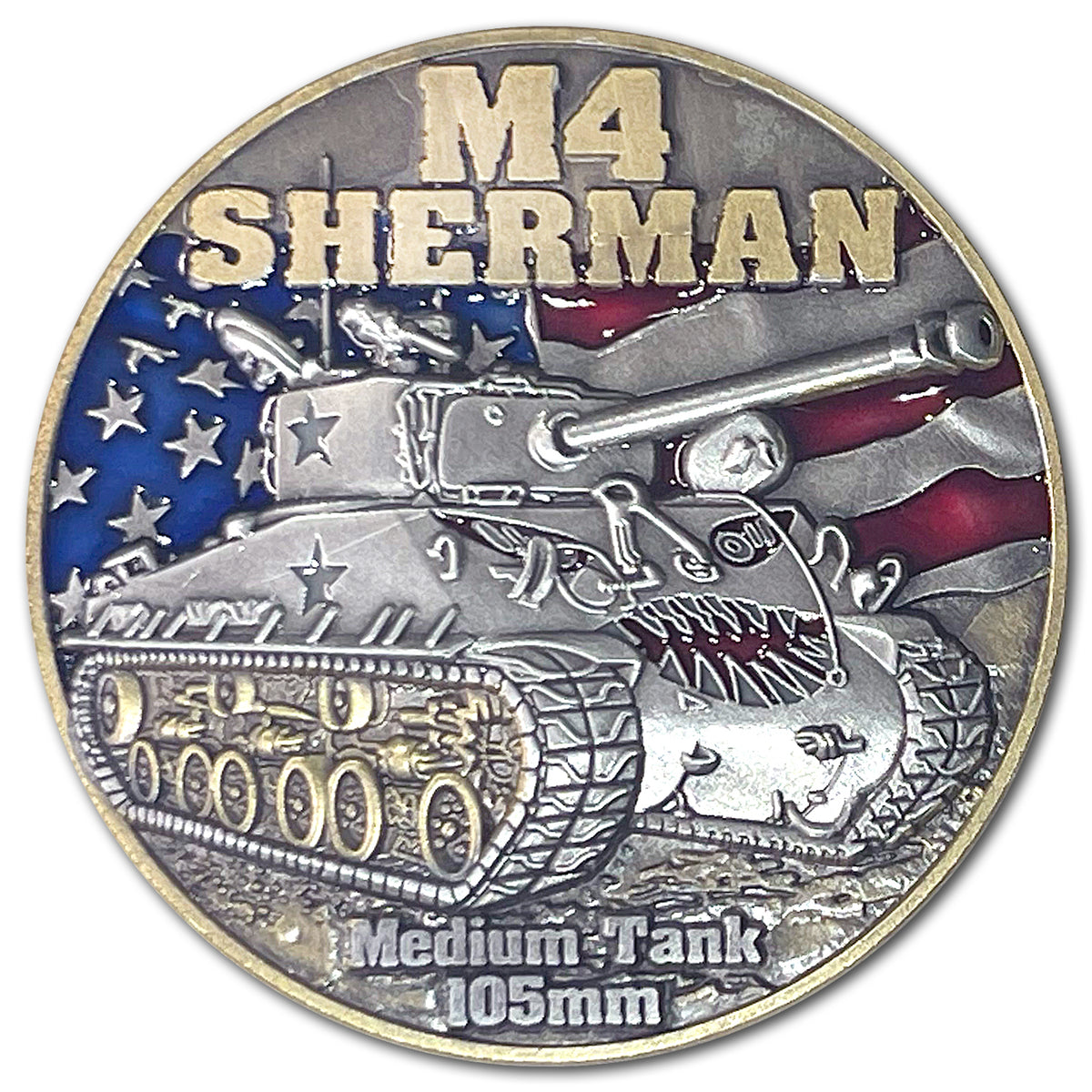 M4 Sherman 105mm Medium Tanks of The Korean War Collectible Challenge Coins