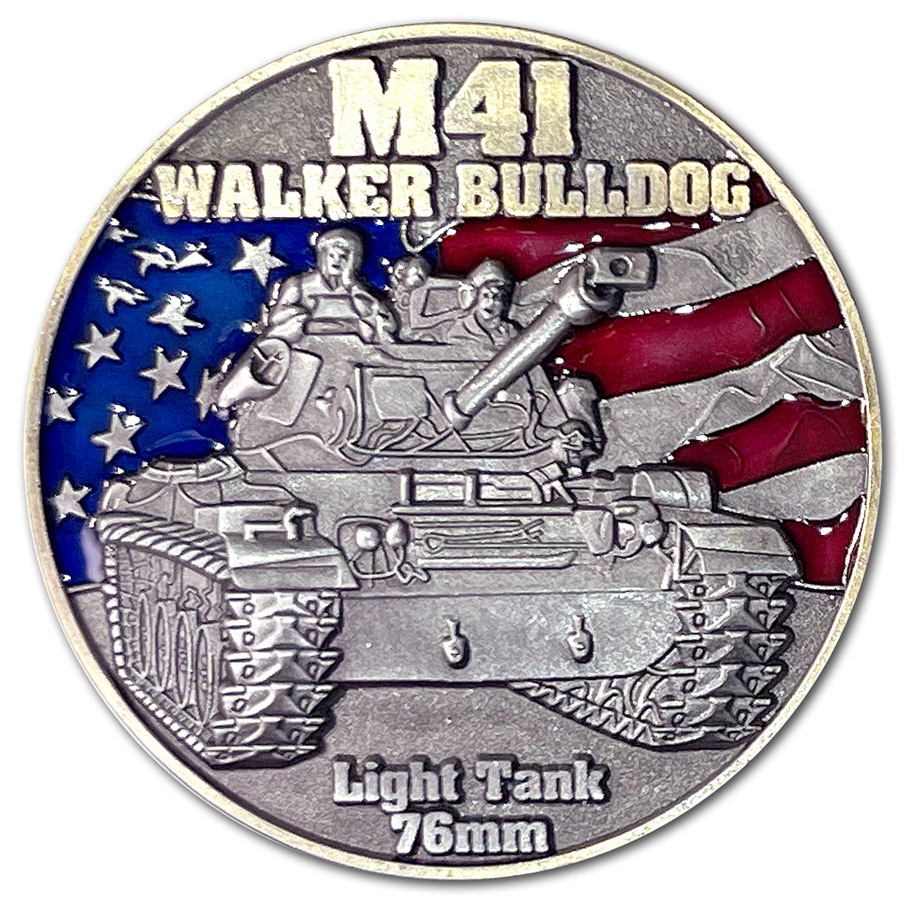 M41 Walker Bulldog 76mm Light Tanks of The Korean War Collectible Challenge Coins