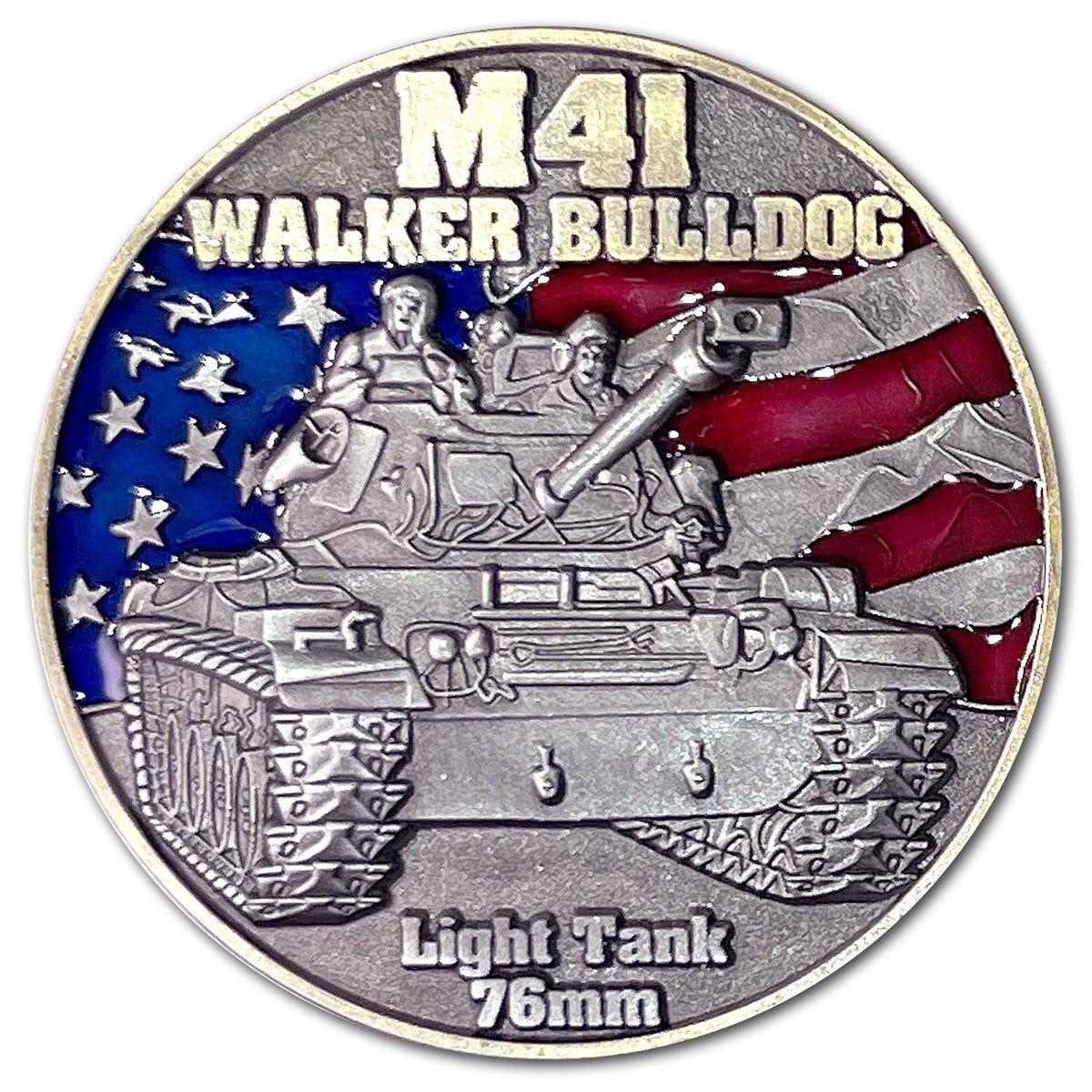 M41 Walker Bulldog 76mm Light Tanks of The Korean War Collectible Challenge Coins