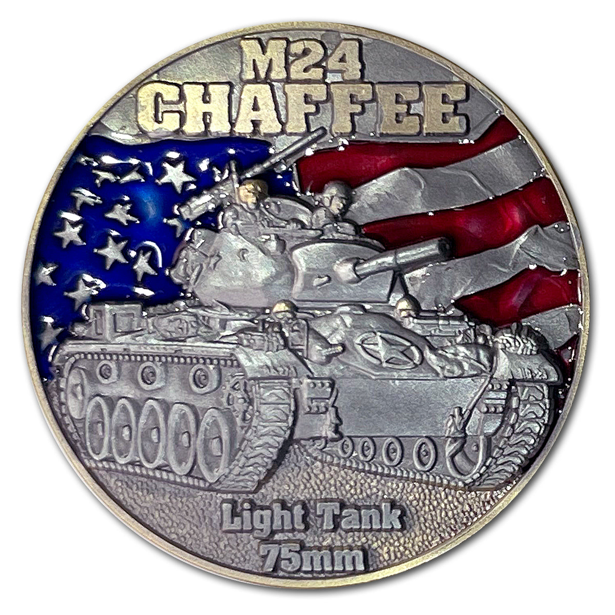 M24 Chaffee 75mm Light Tanks of The Korean War Collectible Challenge Coins