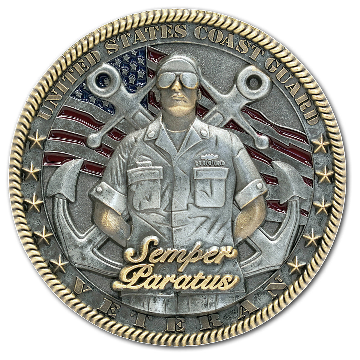 US Coast Guard Veteran’s Day Patriotic Collectible Military Challenge Coin