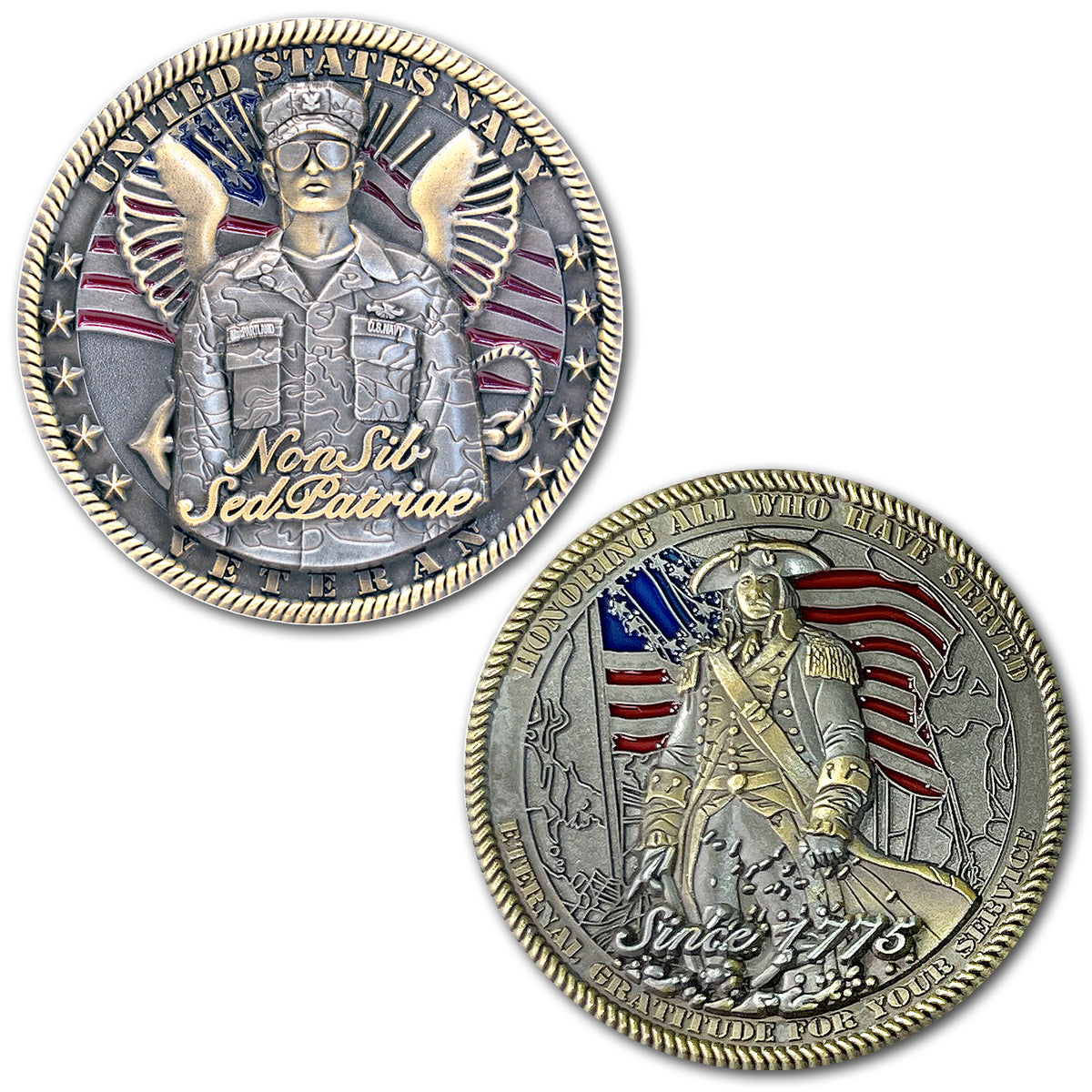 US Navy Veteran Military Collectible Challenge Coin