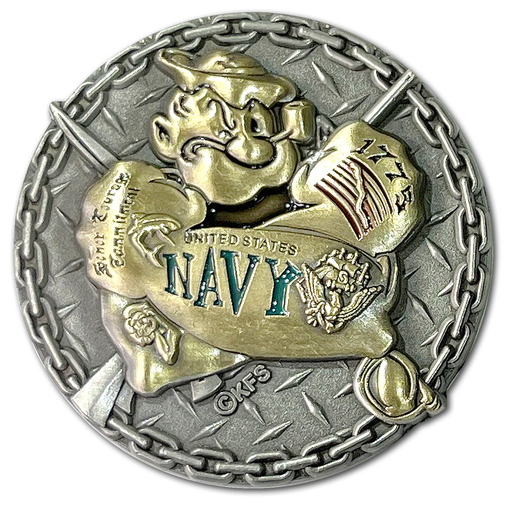 Popeye Don’t Tread On Me 1775 Patriotic US Navy Coin