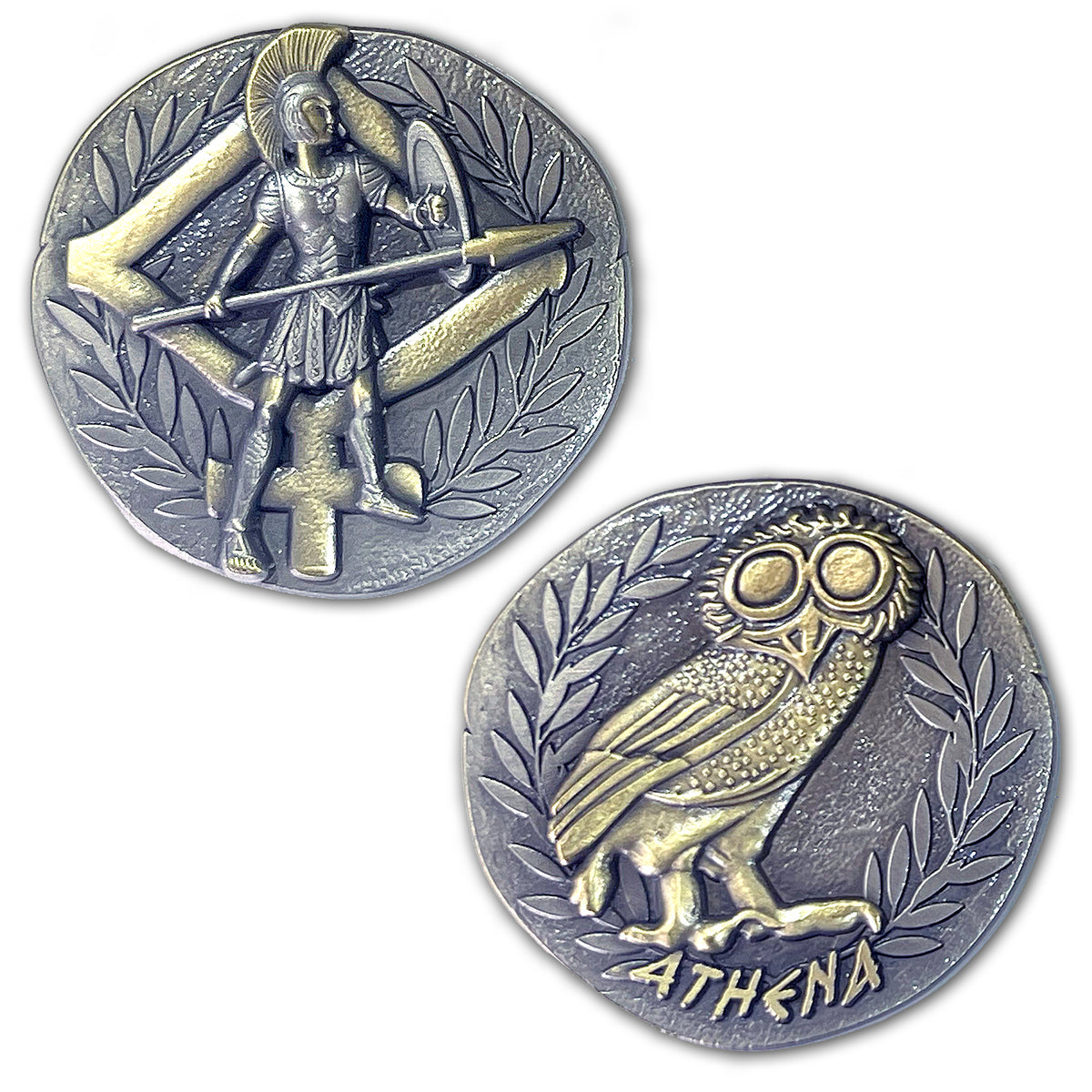 Athena Goddess Of Wisdom and Combat Greek God Ancient Collectible Coin