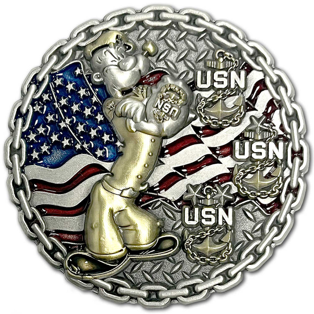 Popeye The Sailor US Navy Chiefs Veteran Collectible Challenge Coin