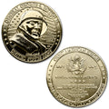 General George S. Patton Great American Heroes 24k Gold Clad US Army Collectible Challenge Coin