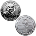 General George S Patton Great American Heroes Sterling Silver Clad Collectible Challenge Coin