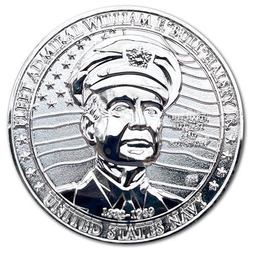 Admiral Bull Halsey Great American Heroes Sterling Silver Clad Collectible Challenge Coin